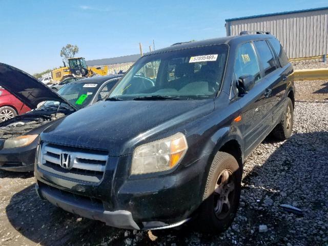 5FNYF18417B002348 - 2007 HONDA PILOT EX BLACK photo 2