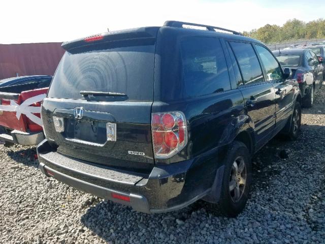 5FNYF18417B002348 - 2007 HONDA PILOT EX BLACK photo 4