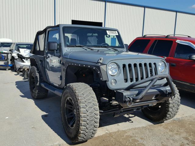 1C4AJWAG1EL145893 - 2014 JEEP WRANGLER S GRAY photo 1