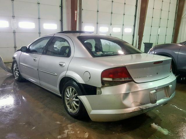 1C3AL56U91N725706 - 2001 CHRYSLER SEBRING LX SILVER photo 3