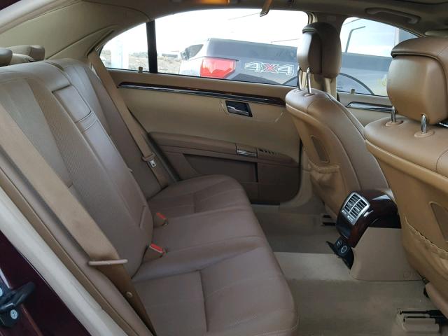 WDDNG71X37A105888 - 2007 MERCEDES-BENZ S 550 MAROON photo 6