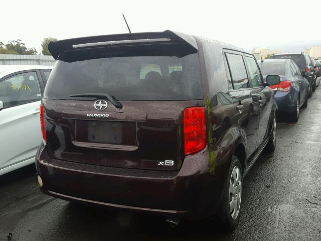 JTLKE50E081041869 - 2008 TOYOTA SCION XB Tünd qırmızı foto 4
