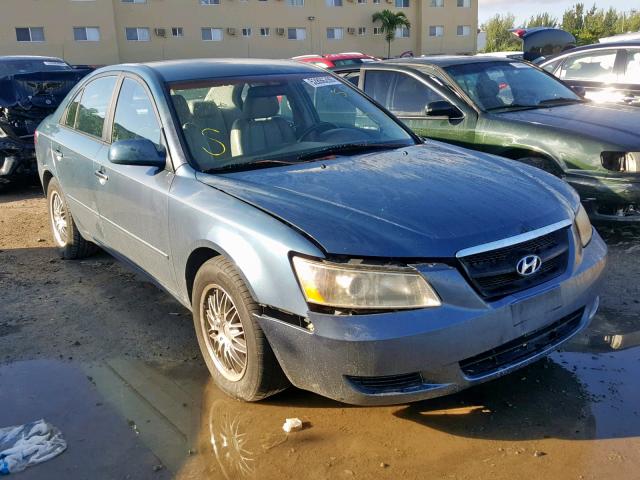 5NPET46C06H164429 - 2006 HYUNDAI SONATA GL BLUE photo 1