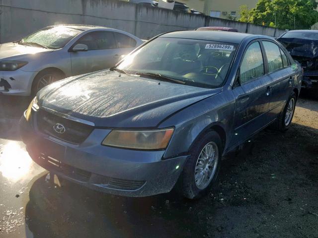 5NPET46C06H164429 - 2006 HYUNDAI SONATA GL BLUE photo 2