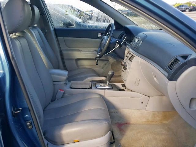 5NPET46C06H164429 - 2006 HYUNDAI SONATA GL BLUE photo 5