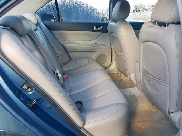 5NPET46C06H164429 - 2006 HYUNDAI SONATA GL BLUE photo 6