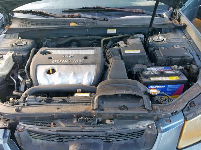 5NPET46C06H164429 - 2006 HYUNDAI SONATA GL BLUE photo 7