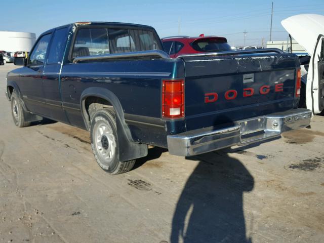 1B7FL23X6PS162154 - 1993 DODGE DAKOTA GREEN photo 3