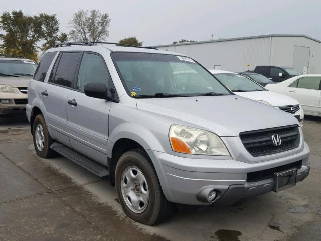 2HKYF181X3H585858 - 2003 HONDA PILOT LX SILVER photo 1