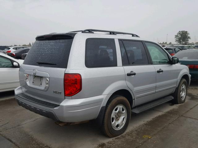 2HKYF181X3H585858 - 2003 HONDA PILOT LX SILVER photo 4