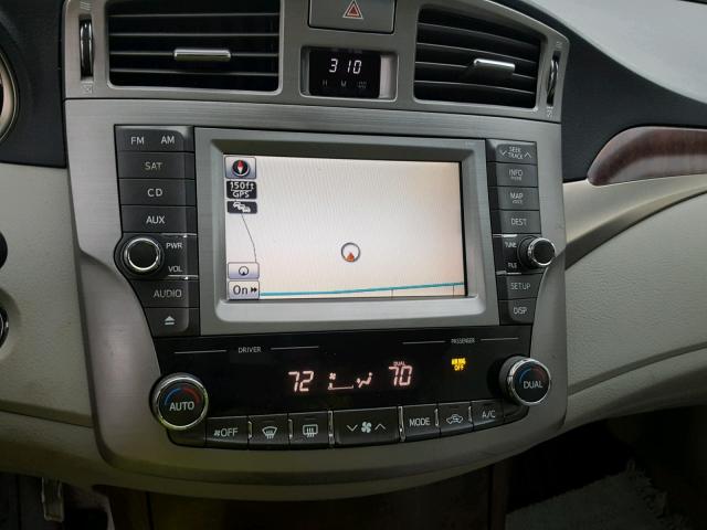 4T1BK3DB5BU411854 - 2011 TOYOTA AVALON BAS Srebrny zdjęcie 9