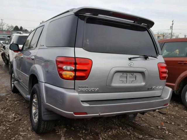 5TDBT48A73S159569 - 2003 TOYOTA SEQUOIA LI SILVER photo 3