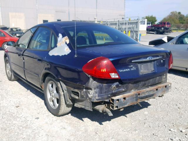 1FAFP55U22A128306 - 2002 FORD TAURUS SES BLUE photo 3