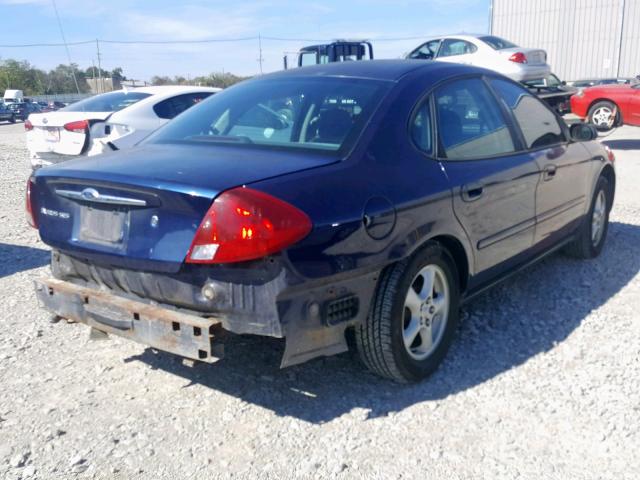 1FAFP55U22A128306 - 2002 FORD TAURUS SES BLUE photo 4