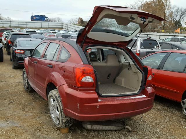 1B3HB48B28D557265 - 2008 DODGE CALIBER SX RED photo 3