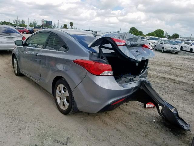 KMHDH6AE5DU018804 - 2013 HYUNDAI ELANTRA CO GRAY photo 3