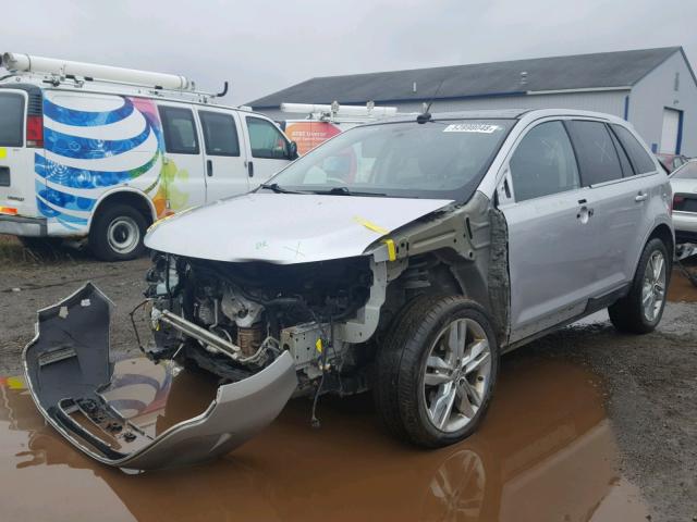 2FMDK4KC7DBA89544 - 2013 FORD EDGE LIMIT SILVER photo 2