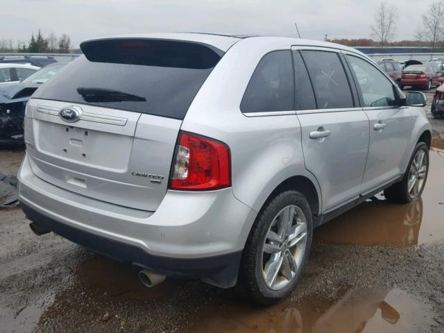 2FMDK4KC7DBA89544 - 2013 FORD EDGE LIMIT SILVER photo 4