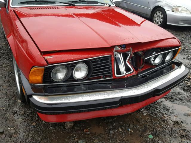 WBAEC7409G0607425 - 1986 BMW 635 CSI RED photo 9