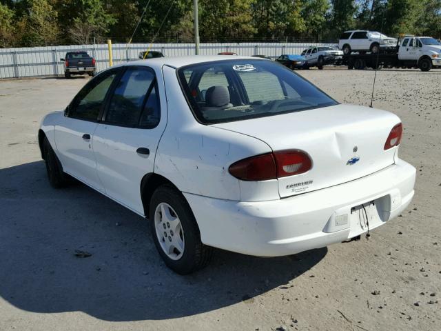 1G1JC524517302409 - 2001 CHEVROLET CAVALIER B WHITE photo 3