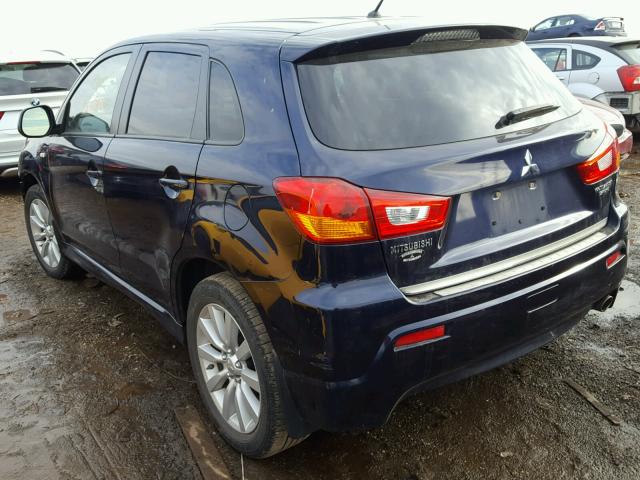 JA4AR4AU1BZ021015 - 2011 MITSUBISHI OUTLANDER BLUE photo 3