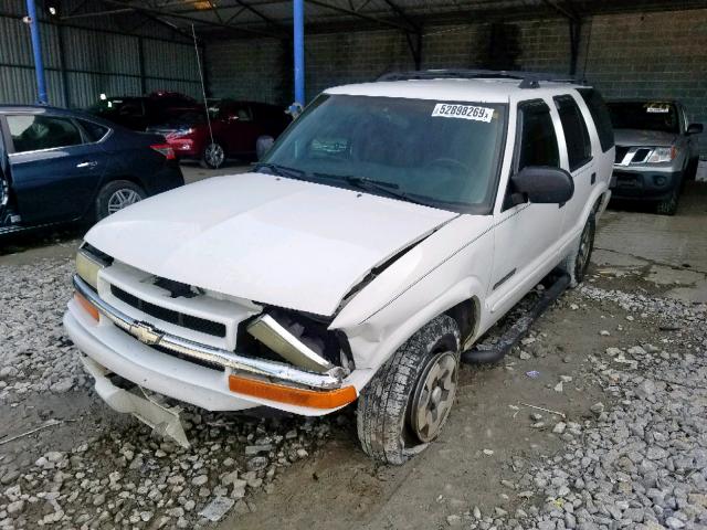 1GNDT13X63K139542 - 2003 CHEVROLET BLAZER WHITE photo 2