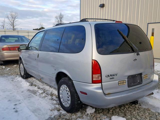 4N2ZN1113WD824868 - 1998 NISSAN QUEST XE SILVER photo 3