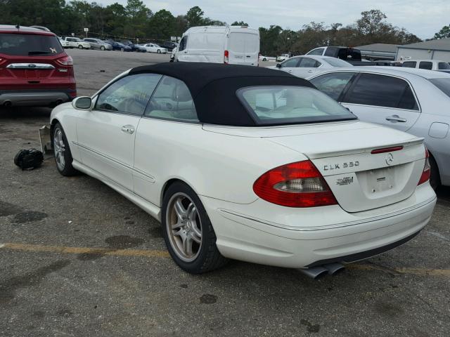 WDBTK72F39F262718 - 2009 MERCEDES-BENZ CLK 550 WHITE photo 3