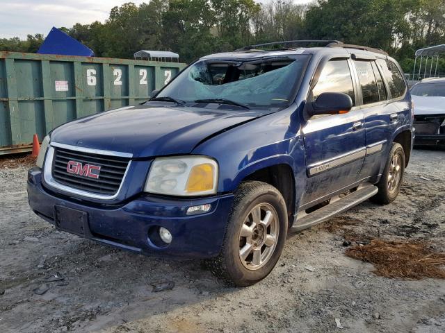 1GKDT13SX22467594 - 2002 GMC ENVOY BLUE photo 2