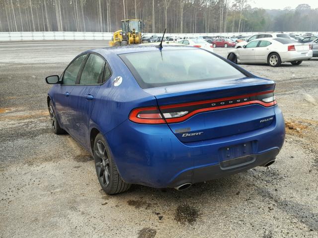 1C3CDFBA4DD219332 - 2013 DODGE DART SXT BLUE photo 3