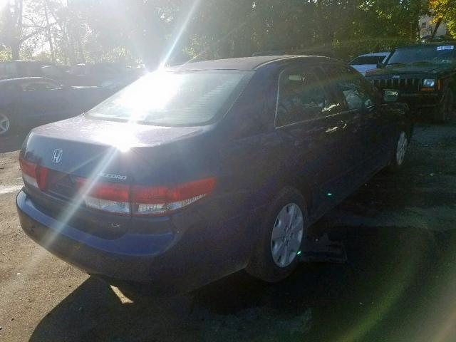 1HGCM56443A046259 - 2003 HONDA ACCORD LX BLUE photo 4