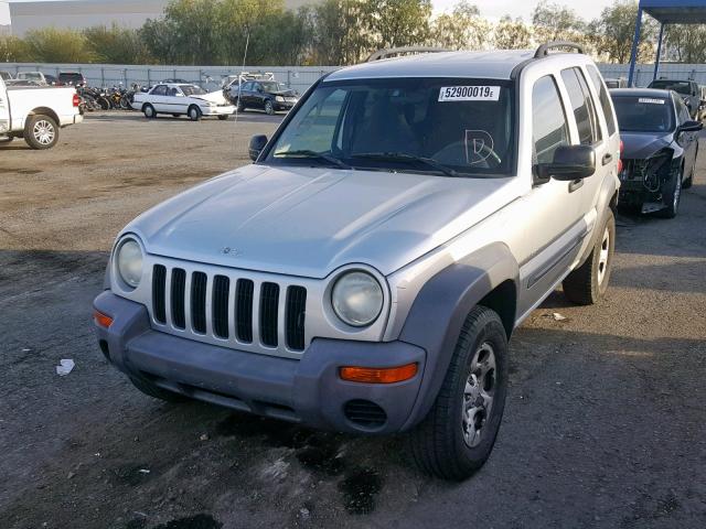 1J8GK48KX3W523946 - 2003 JEEP LIBERTY SP SILVER photo 2