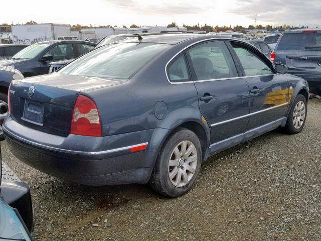 WVWPD63BX2E400866 - 2002 VOLKSWAGEN PASSAT GLS BLUE photo 4