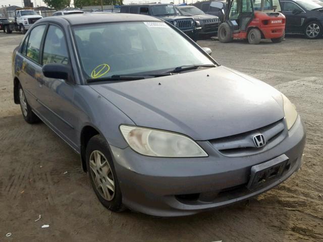 1HGES16315L009885 - 2005 HONDA CIVIC DX V GRAY photo 1