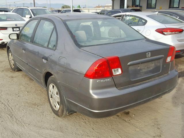 1HGES16315L009885 - 2005 HONDA CIVIC DX V GRAY photo 3