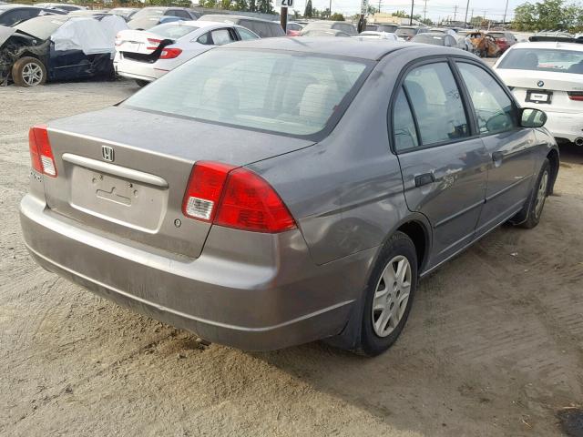 1HGES16315L009885 - 2005 HONDA CIVIC DX V GRAY photo 4