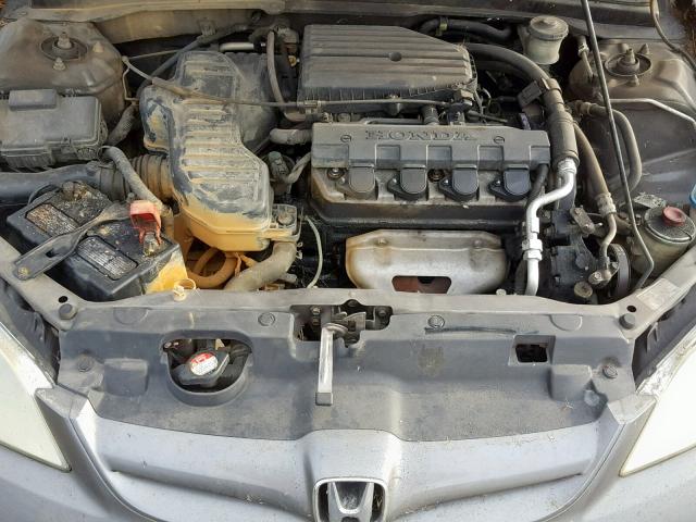 1HGES16315L009885 - 2005 HONDA CIVIC DX V GRAY photo 7