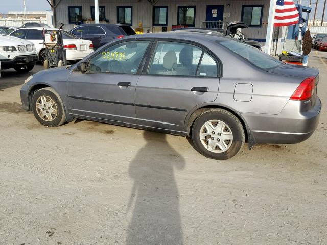 1HGES16315L009885 - 2005 HONDA CIVIC DX V GRAY photo 9