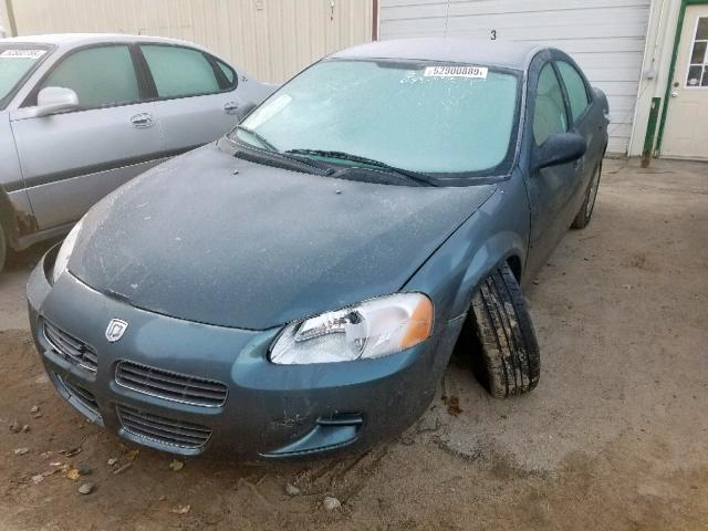 1B3EL46X42N325251 - 2002 DODGE STRATUS SE GREEN photo 2