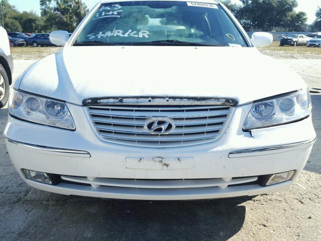 KMHFC46F76A044127 - 2006 HYUNDAI AZERA SE WHITE photo 9