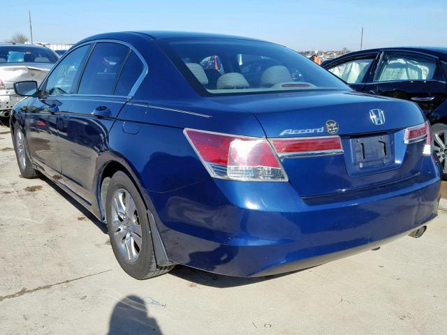 1HGCP2F4XCA163964 - 2012 HONDA ACCORD LXP BLUE photo 3