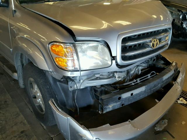 5TDBT48A41S018956 - 2001 TOYOTA SEQUOIA LI SILVER photo 9