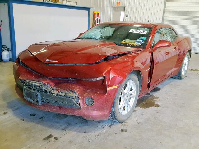 2G1FB1E33F9137521 - 2015 CHEVROLET CAMARO LS RED photo 2