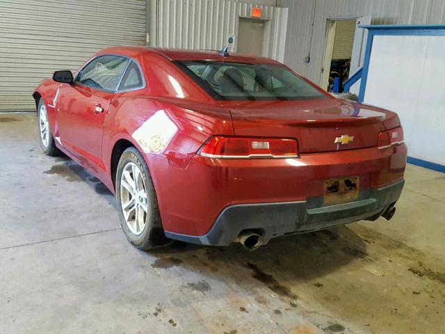 2G1FB1E33F9137521 - 2015 CHEVROLET CAMARO LS RED photo 3