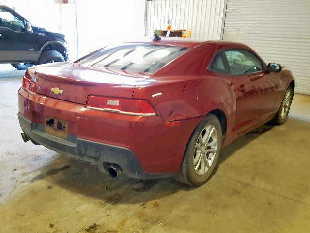 2G1FB1E33F9137521 - 2015 CHEVROLET CAMARO LS RED photo 4