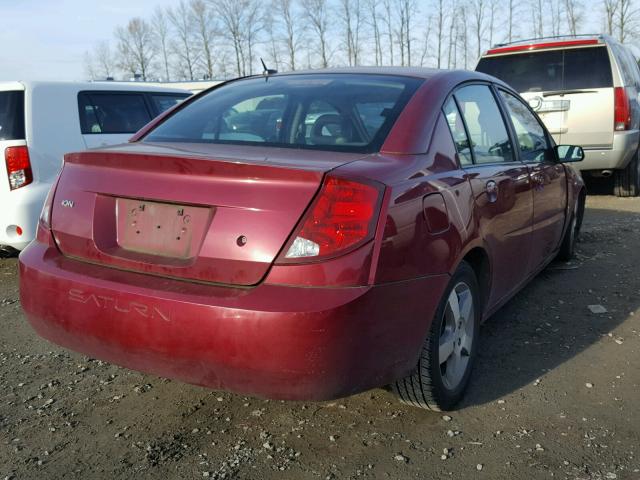 1G8AL55FX7Z176995 - 2007 SATURN ION LEVEL RED photo 4