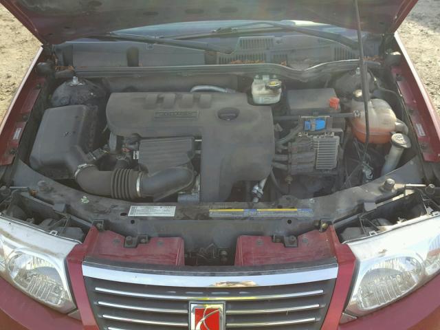 1G8AL55FX7Z176995 - 2007 SATURN ION LEVEL RED photo 7