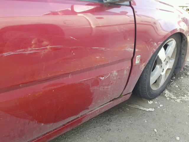 1G8AL55FX7Z176995 - 2007 SATURN ION LEVEL RED photo 9