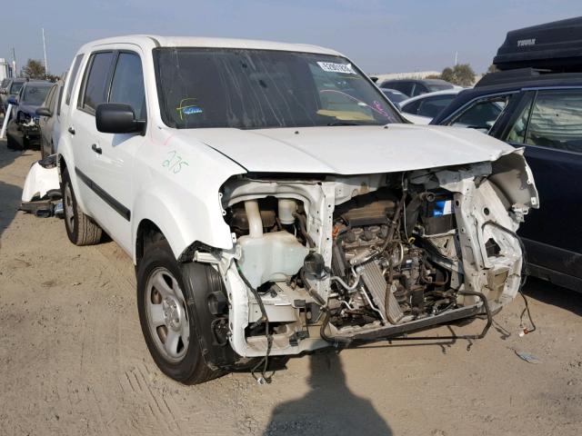 5FNYF4H29EB026913 - 2014 HONDA PILOT LX WHITE photo 1