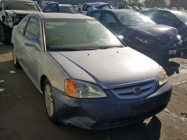 1HGEM21552L078051 - 2002 HONDA CIVIC LX SILVER photo 1